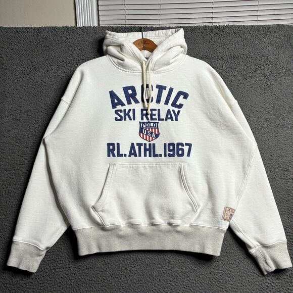 Polo Ralph Lauren Arctic Ski Relay Hoodie Relaxed Fit Boxy K Swiss Logo Medium